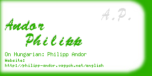 andor philipp business card